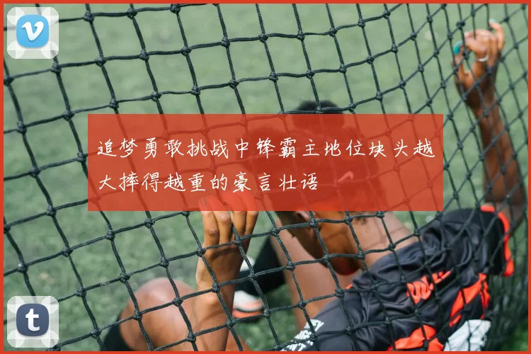 追梦勇敢挑战中锋霸主地位块头越大摔得越重的豪言壮语